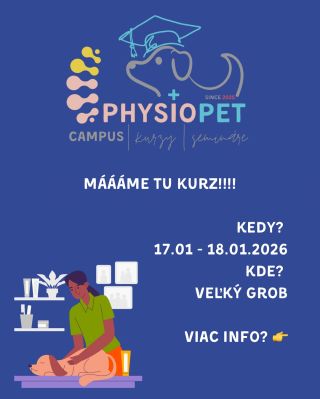 🐾 Kurz masáže psov pre každého – 17.–18. január 2026 | Veľký Grob 🐾 Chcete sa naučiť, ako bezpečne a sebavedomo masírovať...